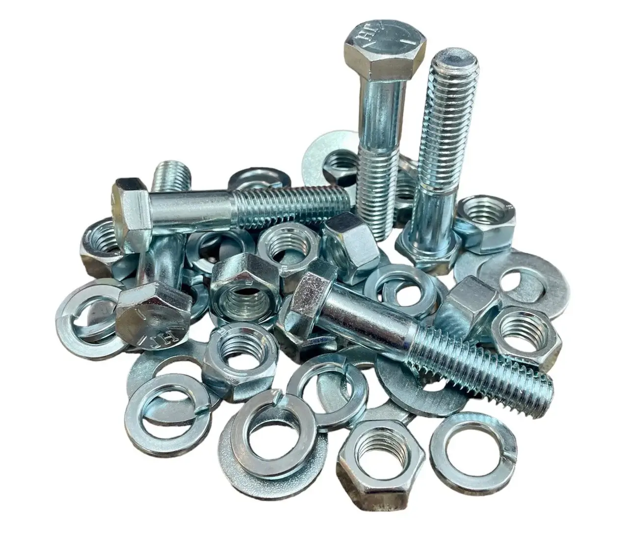 Nuts and flat washers